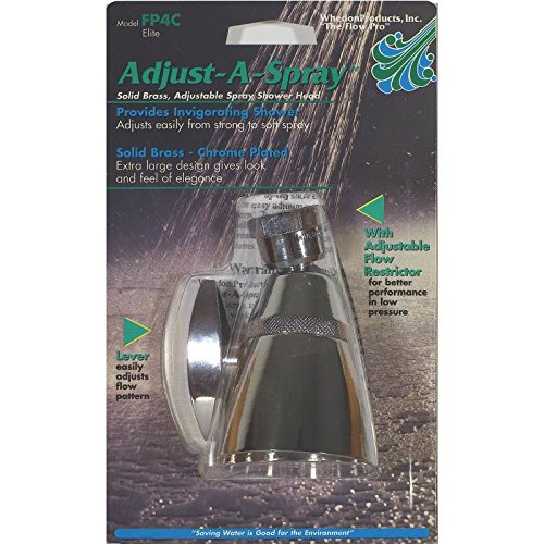 Whedon FP4C Adjust-A-Spray Elite Shower Head, 2-1/2" Solid Brass